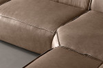 Jagger Leather Modular - Grand Corner Couch Set - Smoke -