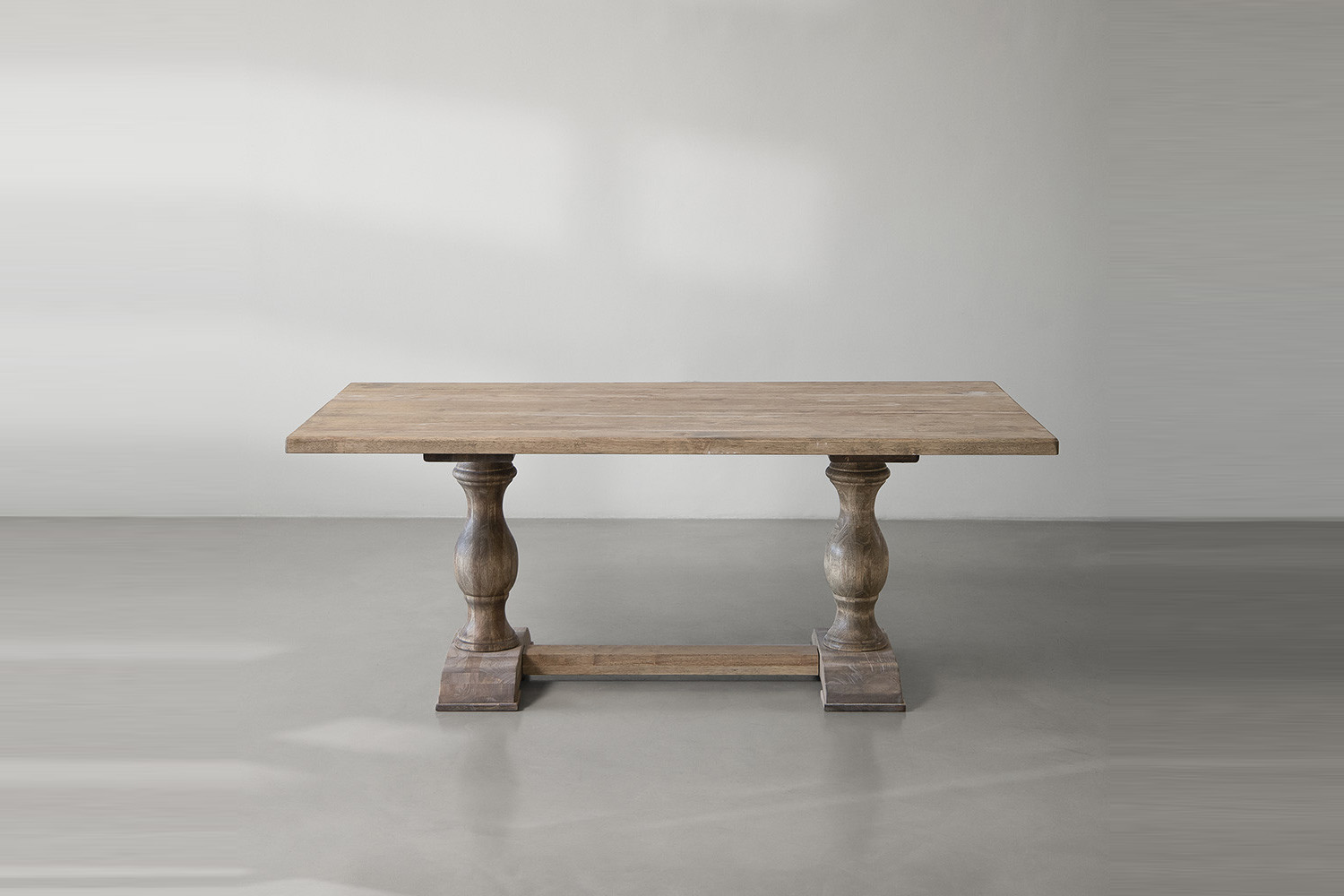 reclaimed wood dining table gray