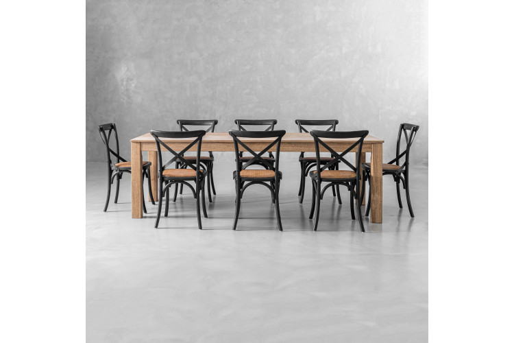 Montreal La Rochelle 8 Seater Dining Set - 2.4m 8 Seater Dining Sets - 6