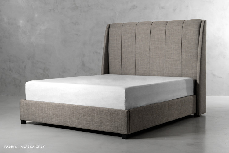 Mia Kylan Bed - Double - Alaska Grey Double Beds - 1