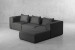 Montclair Modular - L-Shape Couch - Shadow Fabric Modular Couches - 3