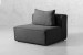 Montclair Modular - L-Shape Couch - Shadow Fabric Modular Couches - 7