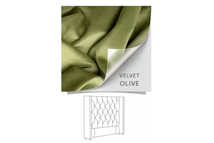 Hailey - King Headboard - Velvet Olive King Headboards - 1