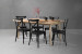 Bradford Durance 6-Seater Dining Set - 1.8m - Matt Black 6-Seater Dining Sets - 2