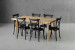 Bradford Durance 6-Seater Dining Set - 1.8m - Matt Black 6-Seater Dining Sets - 3