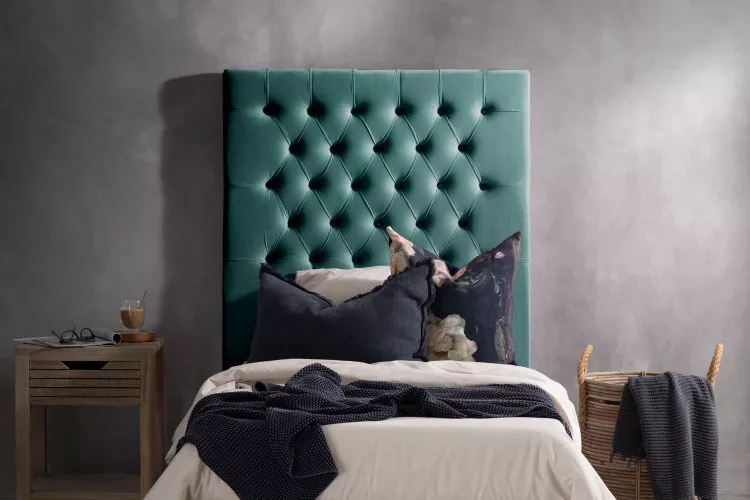 Kate Headboard - Single - Velvet Teal Single Headboards - 1