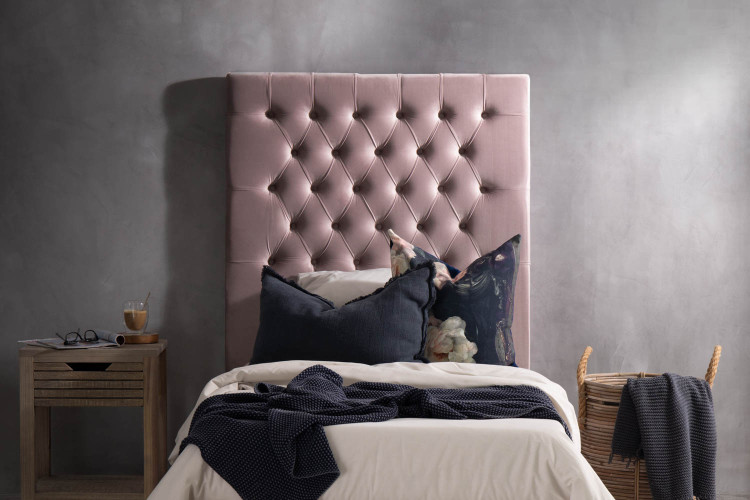 Kate Headboard - Single - Velvet Pink Single Headboards - 1