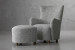 Hutton Armchair with Footstool - Winter Storm Armchairs - 2