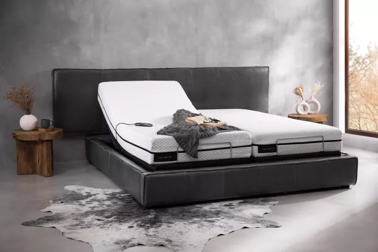Slumberflex Matlock Grand Adjustable Bed - King XL - Charcoal King Extra Length Beds - 1