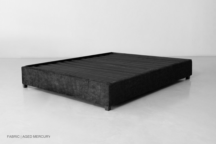 Kylan bed Base - Double - Aged Mercury Double Bed Bases - 1