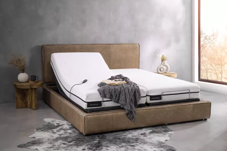 Slumberflex Matlock Adjustable Bed - King XL - Smoke King Extra Length Beds - 1
