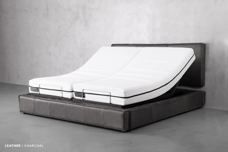 Slumberflex Matlock Adjustable Bed - King XL - Charcoal King Extra Length Beds - 1