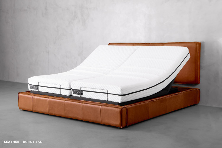 Slumberflex Matlock Adjustable Bed - King XL - Burnt Tan King Extra Length Beds - 1