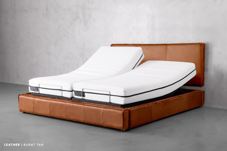 Slumberflex Matlock Adjustable Bed - King XL - Burnt Tan King Extra Length Beds - 1