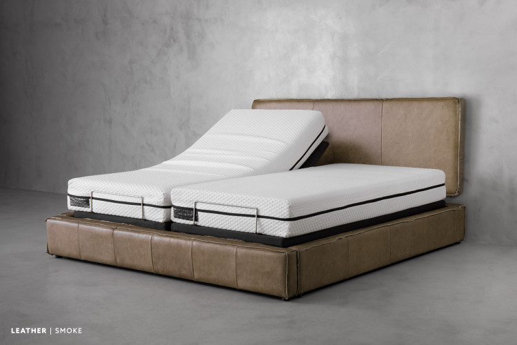 Slumberflex Matlock Adjustable Bed - King XL - Smoke King Extra Length Beds - 1
