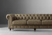 Jefferson Chesterfield 3-Seater Leather Couch - Stone 3 - Seater Couches - 3