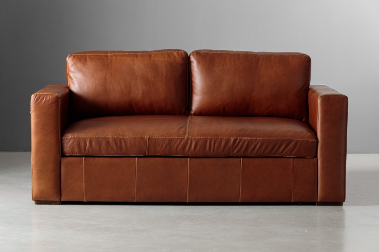 Archer 2-Seater Leather Couch - Burnt Tan 2 - Seater Couches - 1