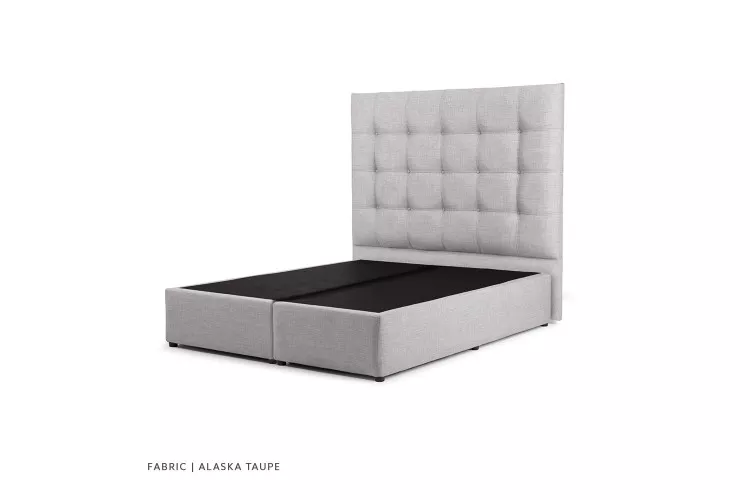 Ariella Bed - King XL - Alaska Taupe King Extra Length Beds - 1