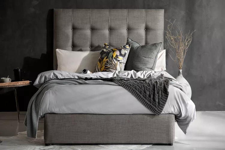Ariella Bed - Queen - Alaska Grey Queen Size Beds - 1