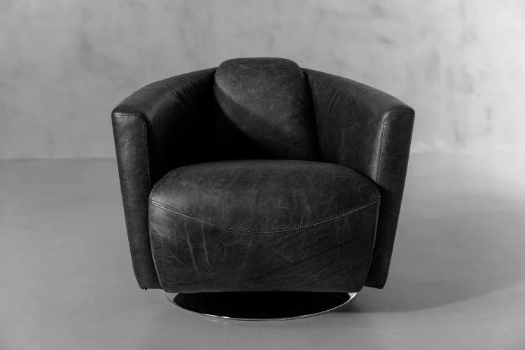 Demo - Bandit Armchair-Distressed Black Demo Clearance - 2