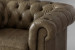 Jefferson Chesterfield Leather Armchair - Stone Armchairs - 4