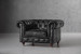 Jefferson Chesterfield Leather Armchair - Distressed Black Armchairs - 2