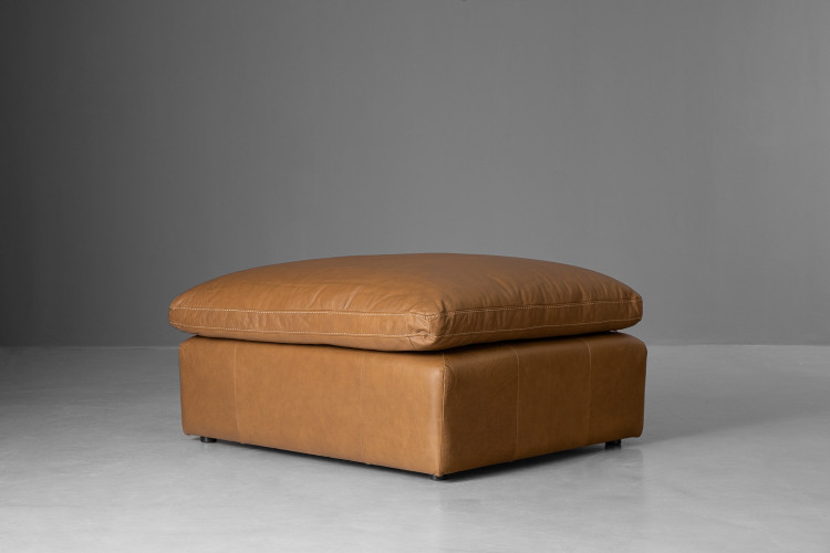 Bexley Leather Ottoman - Sahara Ottomans and Storage - 2