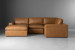 Bexley Leather Modular - Corner Couch Set with Ottoman - Sahara Modular Couches - 3