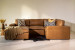 Bexley Leather Modular - Corner Couch Set with Ottoman - Sahara Modular Couches - 1