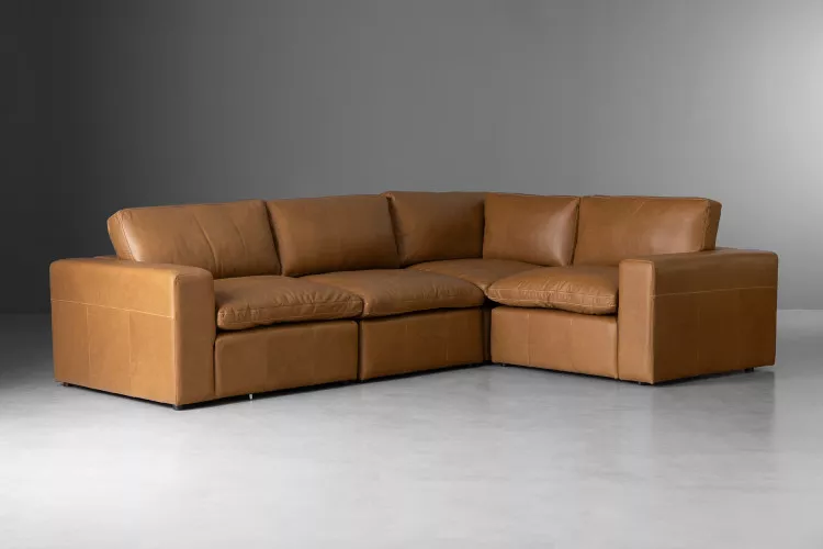 Bexley Leather Modular - Corner Couch Set - Sahara Modular Couches - 2