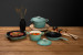 Nouvelle Cast Iron 6-Piece Grill Set - Misty Teal Nouvelle Cast Iron Sets - 2