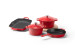 Nouvelle Cast Iron 6-Piece Grill Set - Red Nouvelle Cast Iron Sets - 1