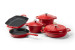 Nouvelle Cast Iron 8-Piece Oven Pan Set - Red Nouvelle Cast Iron Sets - 1