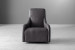 Vesper Leather Swivel Armchair - Charcoal Armchairs - 3