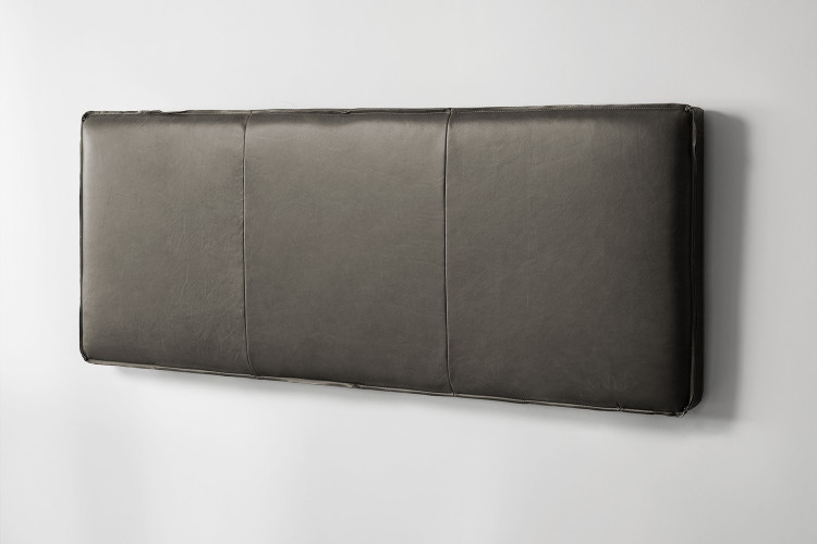 Matlock Leather Headboard  - King - Charcoal Demo Clearance - 1