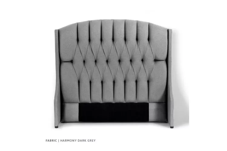 Charlotte Headboard - King - Harmony Dark Grey King Headboards - 1