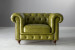 Jefferson Chesterfield Leather Armchair - Vintage Green Armchairs - 3