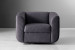 Winslow Leather Swivel Armchair - Charcoal Armchairs - 1