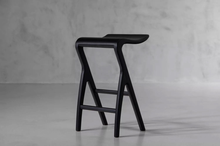 Demo - Solo Counter Bar Chair - Matt Black Demo Clearance - 1