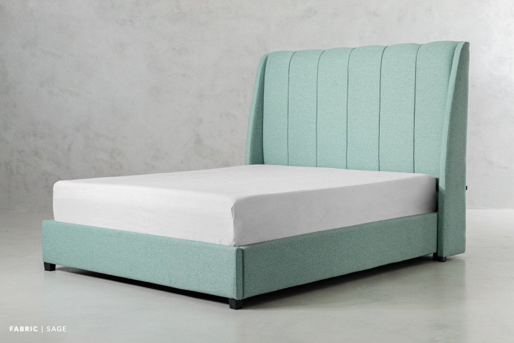 Mia Bed - Queen XL - Sage Queen Extra Length Beds - 1