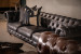 Jefferson Chesterfield 3-Seater Leather Couch - Distressed Black 3 - Seater Couches - 6