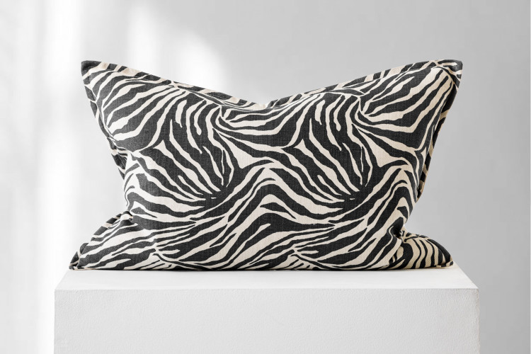 Tribal Zebra Charcoal - Duck Feather Scatter Cushion Scatter Cushions - 2