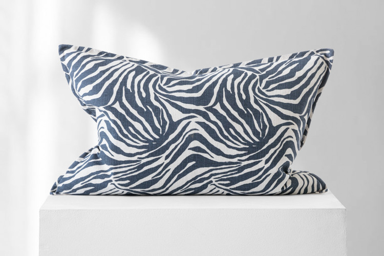 Tribal Zebra Indigo - Duck Feather Scatter Cushion Scatter Cushions - 1