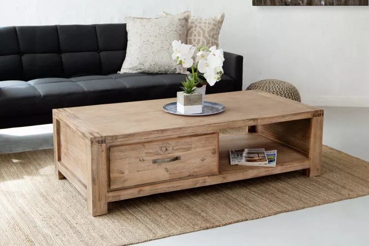 Vancouver Acacia Wood Coffee Table Coffee Tables - 1