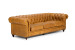 Demo - Jefferson Chesterfield 3-Seater Leather Couch - Tan Brown Demo Clearance - 2