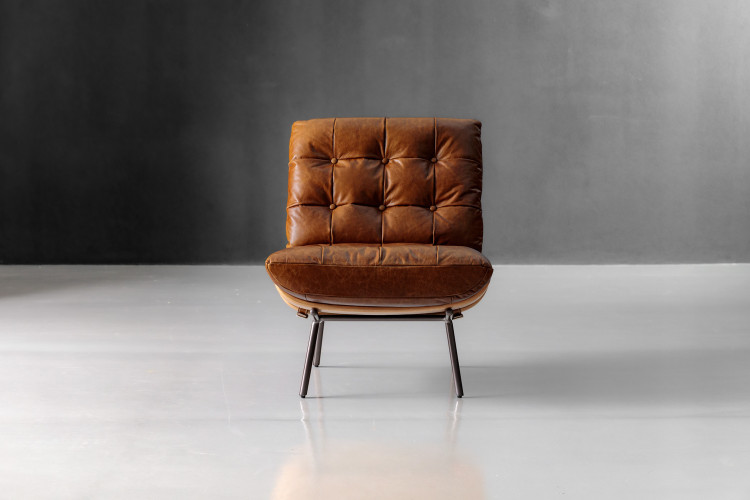 Fidel Leather Chair - Tan Occasional Chairs - 1