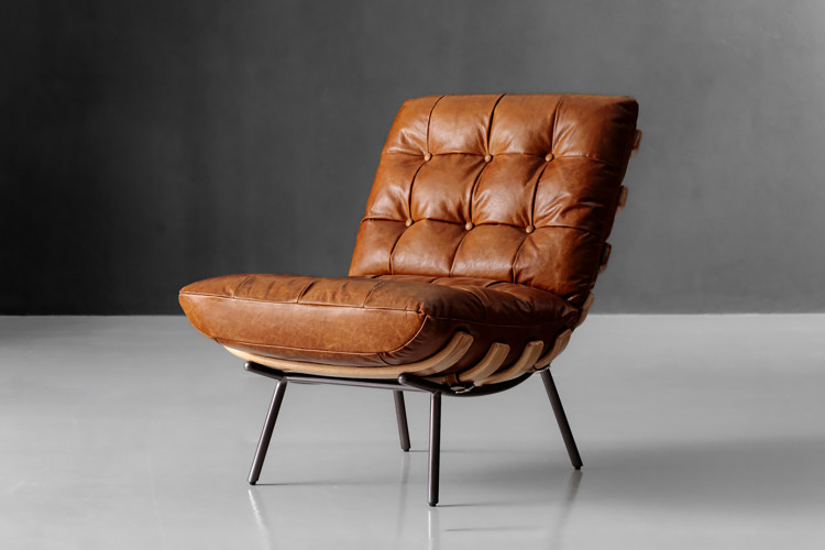 Fidel Leather Chair - Tan Occasional Chairs - 1