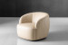 Tayson Leather Swivel Armchair - Ivory Armchairs - 4