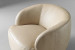 Tayson Leather Swivel Armchair - Ivory Armchairs - 6