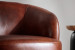 Tayson Leather Swivel Armchair - Mocha Armchairs - 9